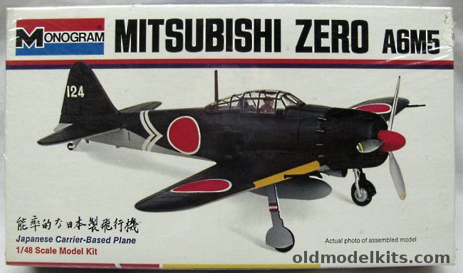 Monogram 1/48 Mitsubishi Zero A6M5 - White Box Issue, 6799 plastic model kit